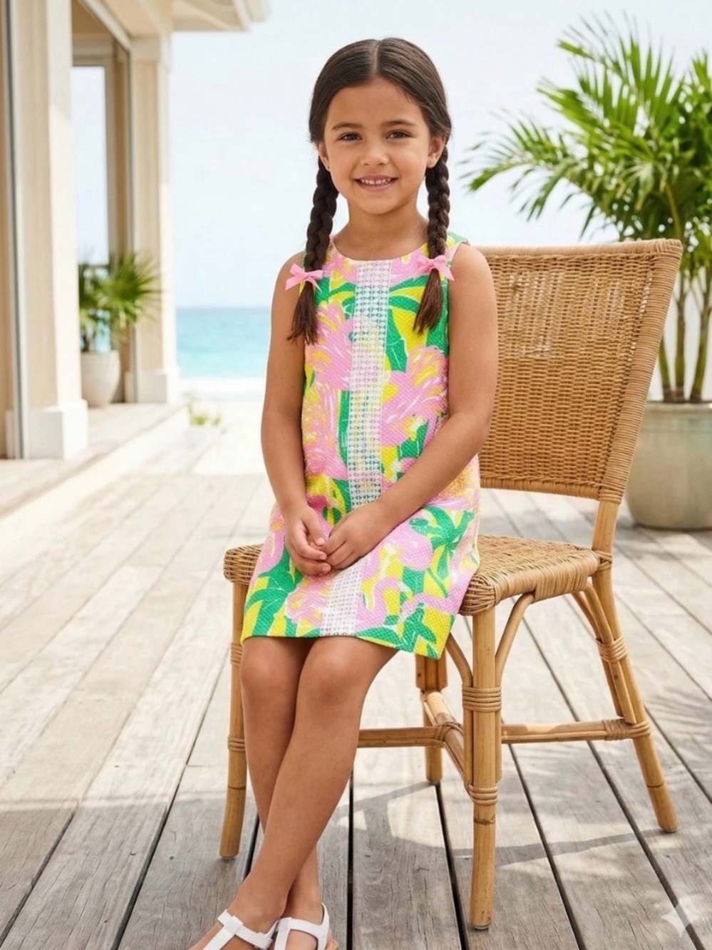 Lilly Pulitzer Girls S Tropical Resortwear Coastal Preppy Vacation Shift Dress 6